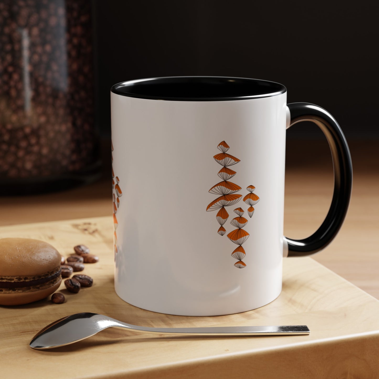 Orange & White Coffee Mug, 11oz