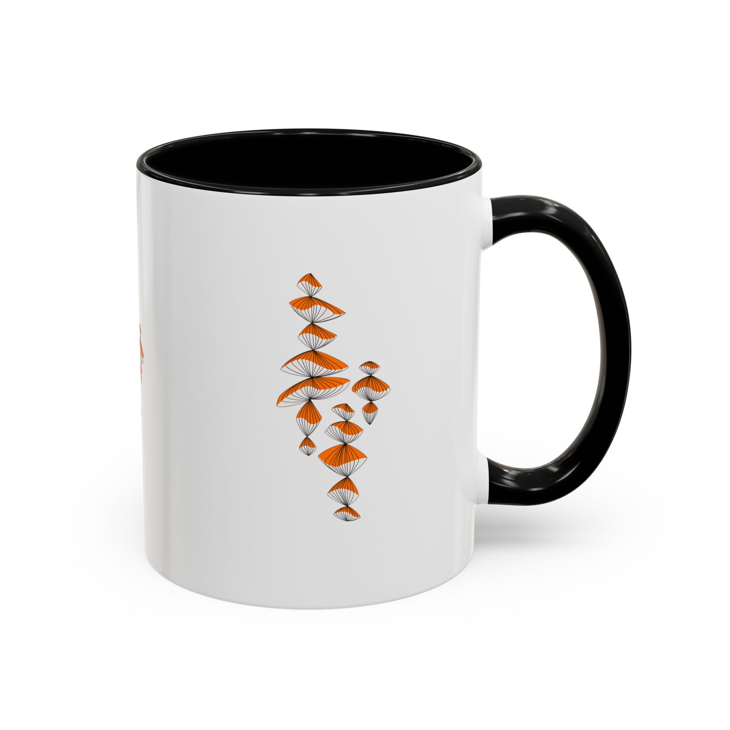 Orange & White Coffee Mug, 11oz